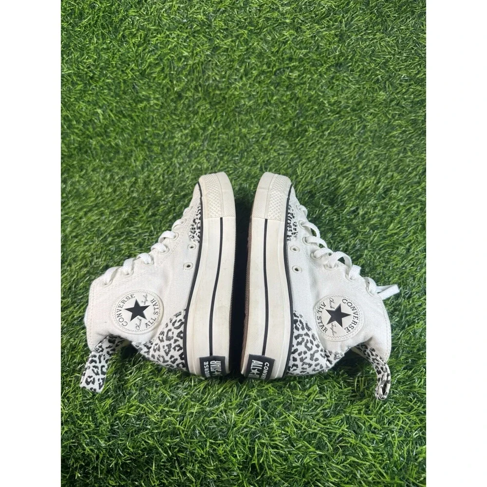 Converse Chuck Taylor All Star Lift Platform High Top Ivory Animal Print Sz 7